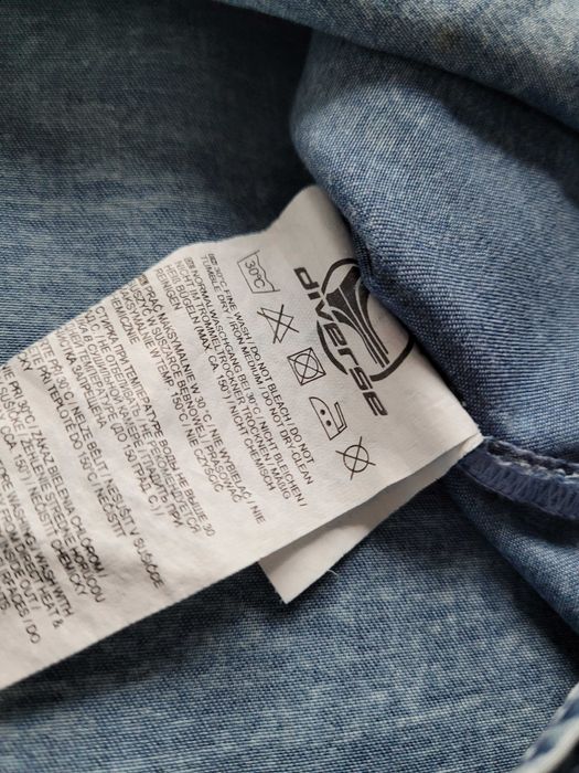 Niebieska bawełniana koszula damska 40,L Diverse wzór melanż