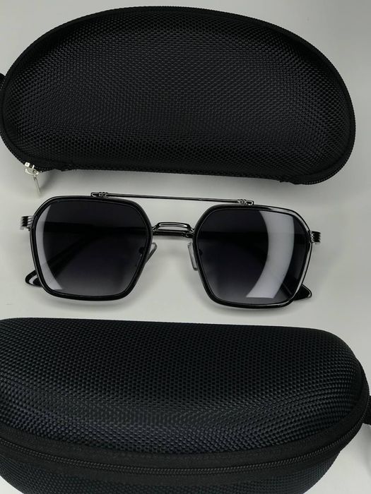 Сонцезахисні окуляри VAN REGEL VR 509 Black Gloss, металева оправа, UV