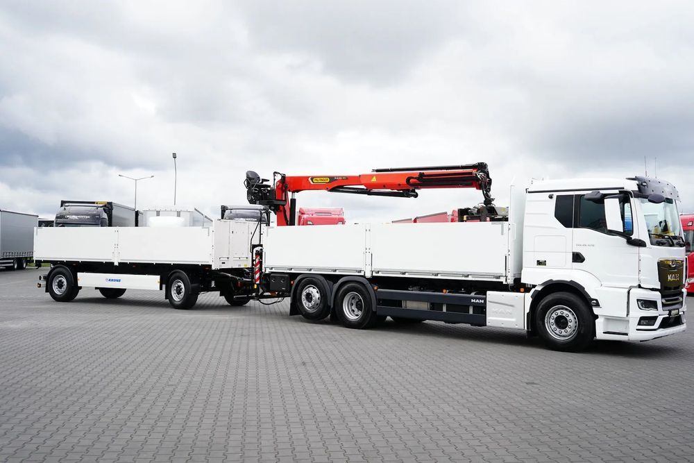 MAN / TGS / 26.470 / 6 X 2 / ZESTAW SKRZYNIOWY + HDS / PALFINGER PK 20 501 L / OŚ SKRĘTNA / CHWYTAK