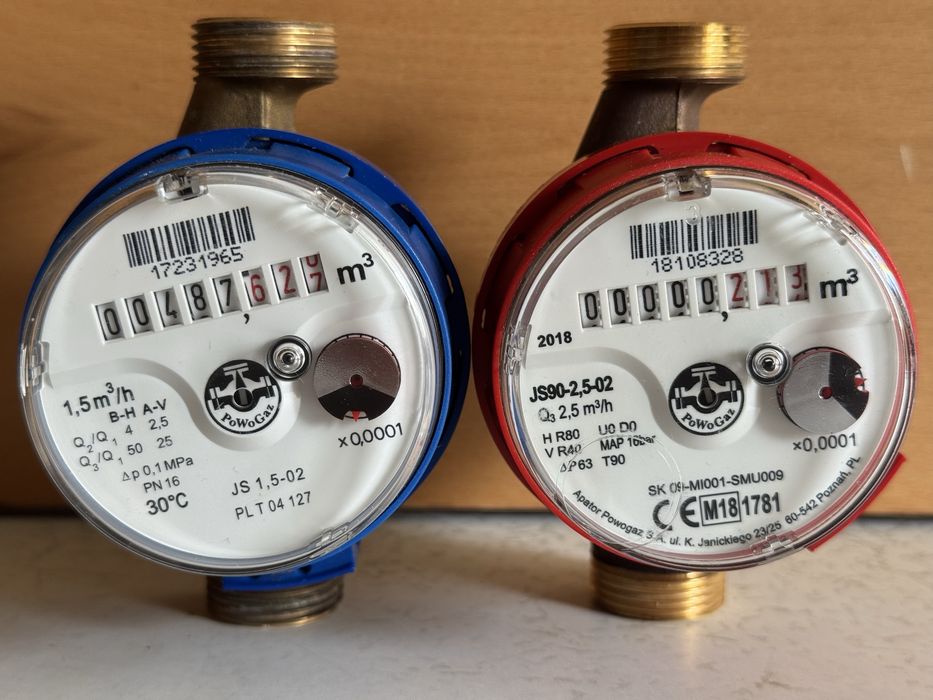 Счетчик холодной и горячей воды 2018 г. Польша.