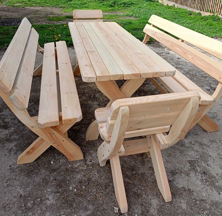 Meble ogrodowe duże 2 m, solidne, ciężkie, deska 4,5 cm !!! Od ręki!