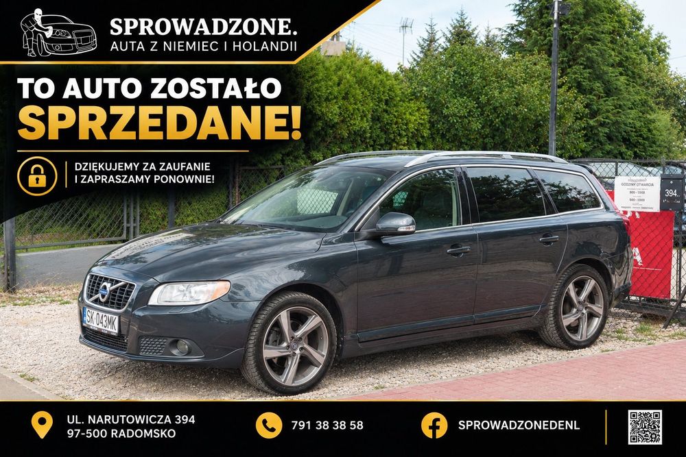 Volvo V70 2.0 136KM * xenon * navi * el klapa * skóra * pamięci foteli * zadbane