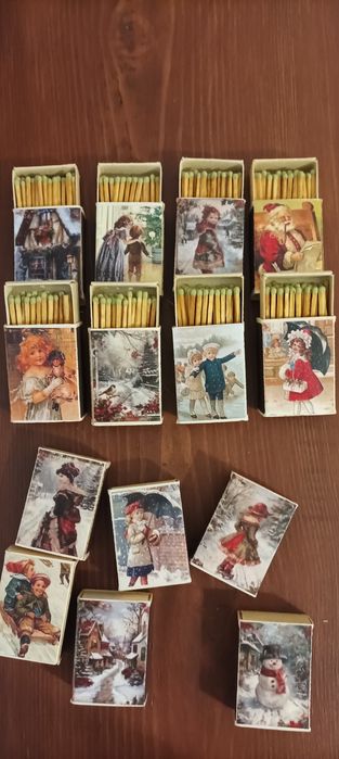 Різдв'яні, новорічні сірники вінтаж. Ботаніка.