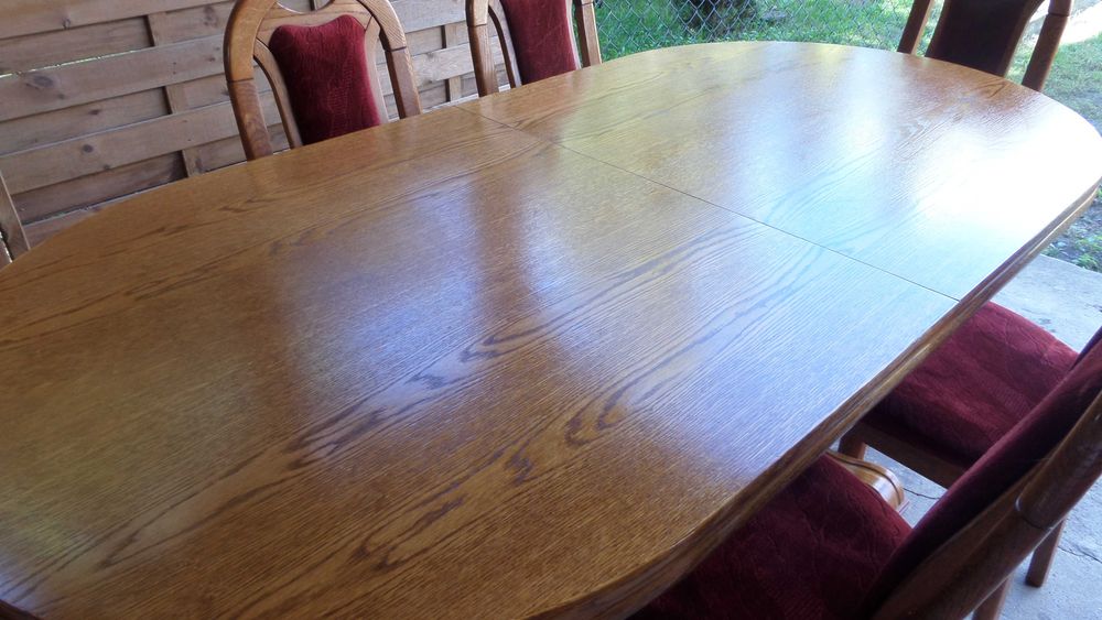 piękny masywny dębowy stół 6 krzeseł krzesła stan bdb dowóz