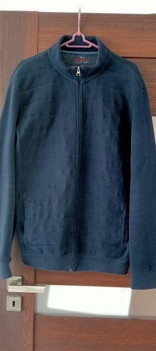 Bluza meska, ze stójką, xl, granatowa, na zamek
