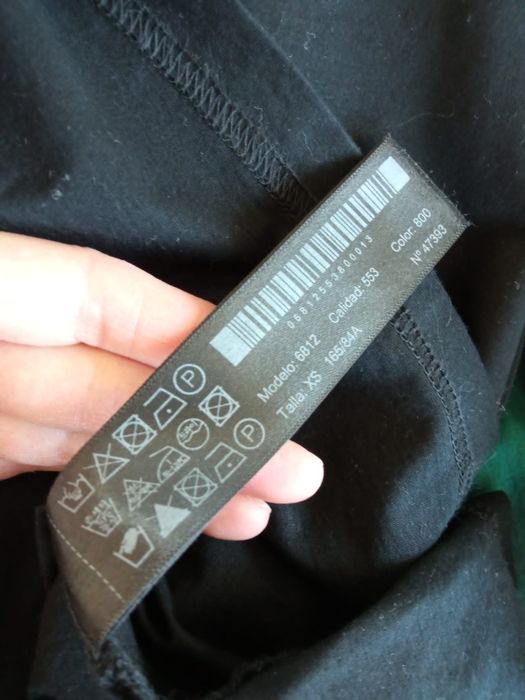 Czarny bawełniany longslave Massimo Dutti xs