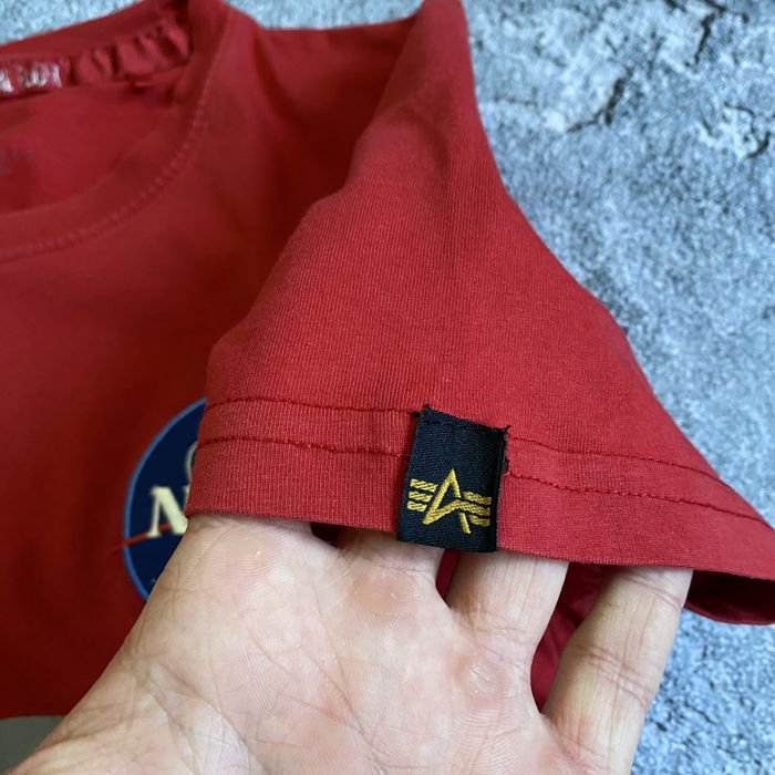 Футболка червона від alpha industries , чоловіча футболка альфа