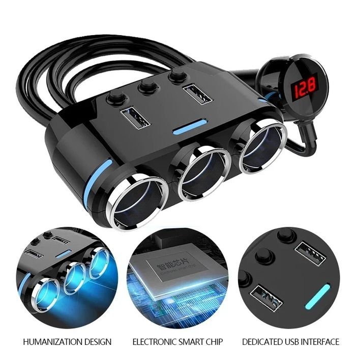 Разветвитель в авто 12/24 V