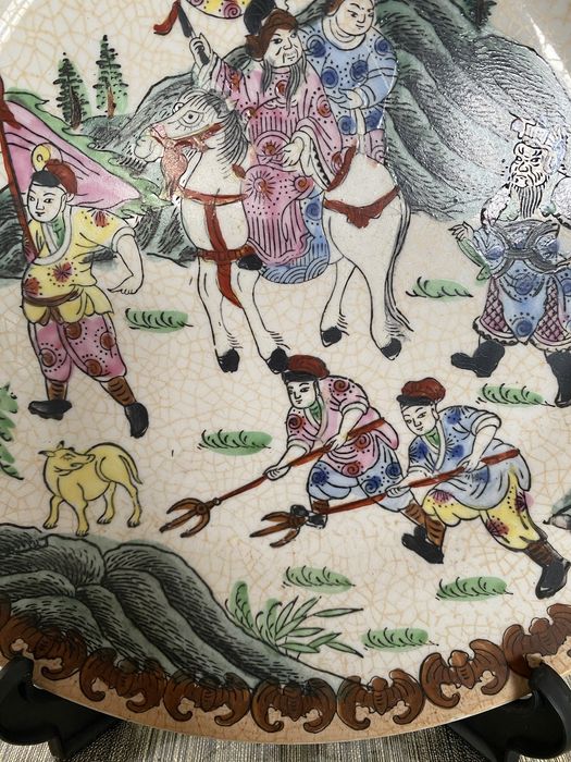 Prato de porcelana antigo chines