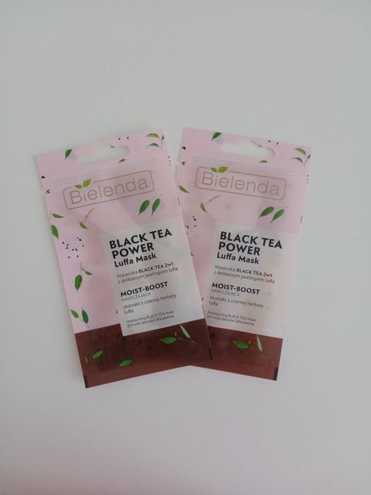 Maseczka black tea 2w1 z peelingiem luffa Bielenda