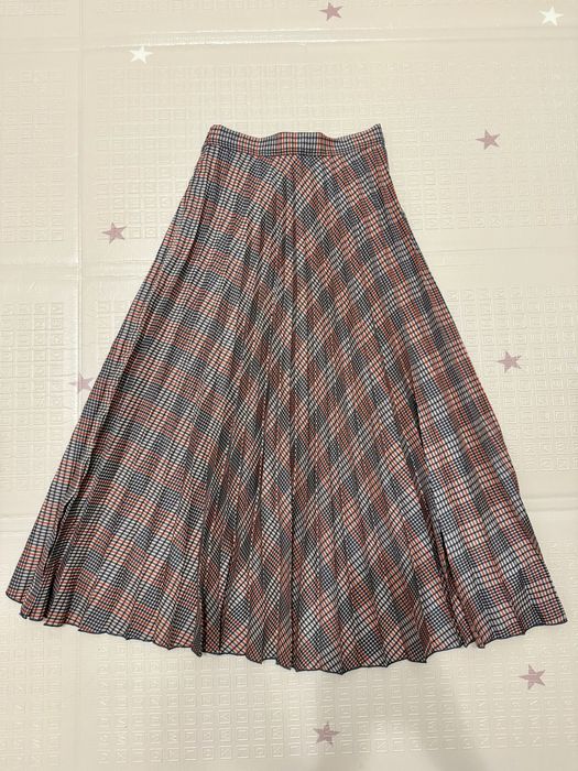Спідниця плісе міді H&M в клітинку, розмір 34, новий стан