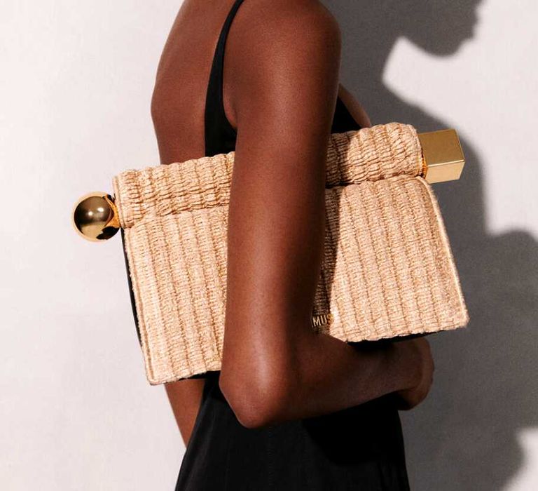 Сумка клатч из рафии Jacquemus la Croisière