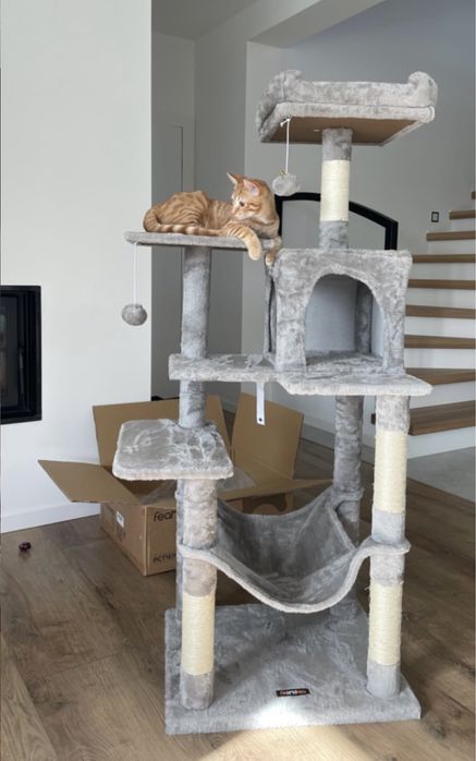 DRAPAK Wysoki Wieża Choinka Domek Hamak Legowisko dla Kota! PREMIUM!