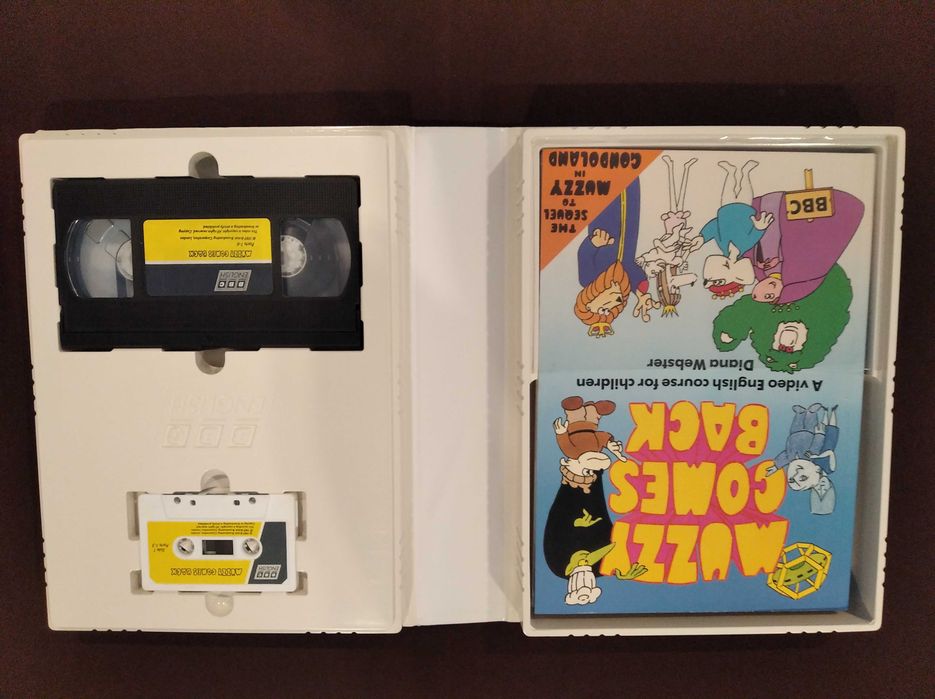 Muzzy Comes Back: curso de inglês vintage da BBC c/ livros, VHS, K7