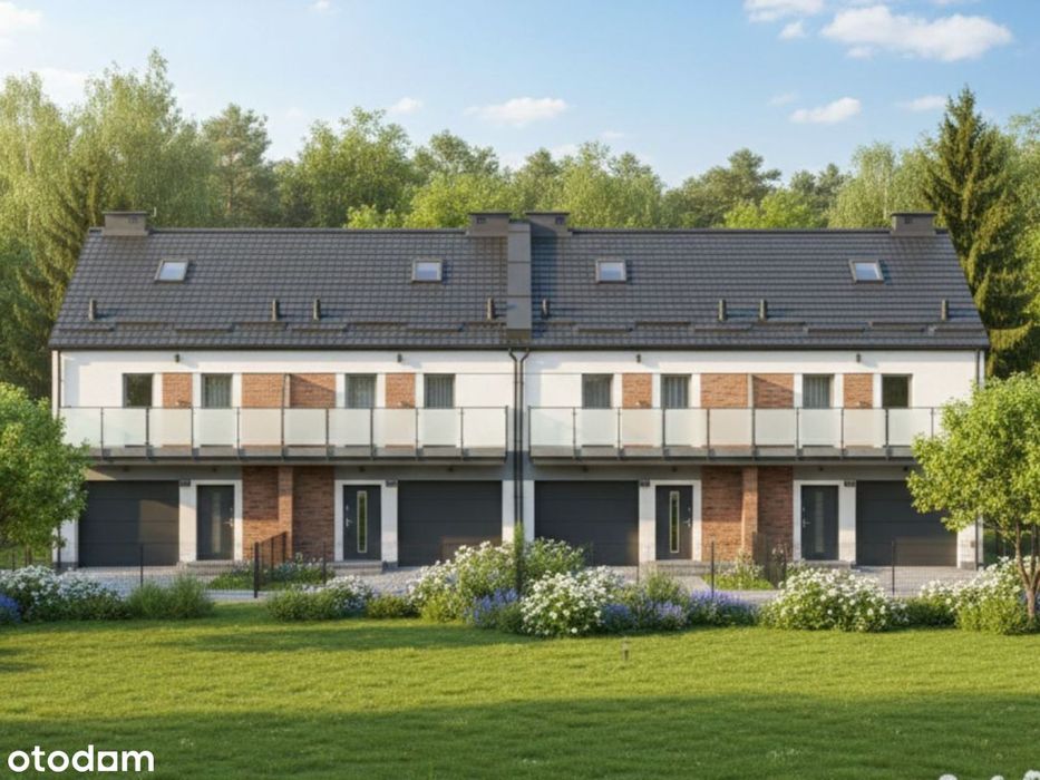Segmenty i Bliźniaki z ogrodami przy lesie 102-108m² | Blisko PKP