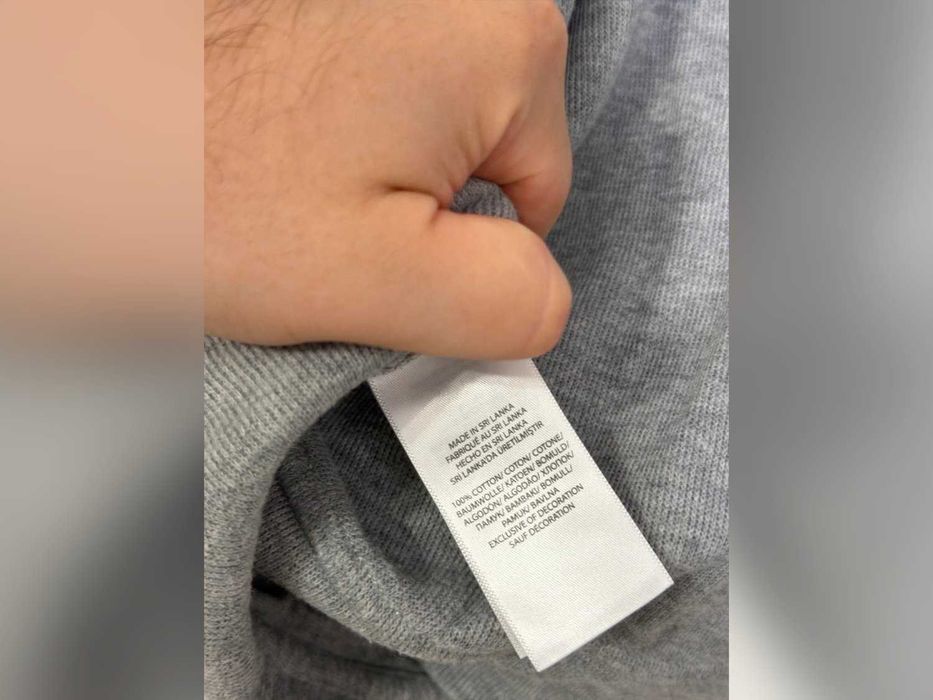 bluza Ralph Lauren szara logo na zamek stójka XL