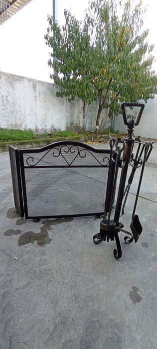 Frente para lareira + assessorios