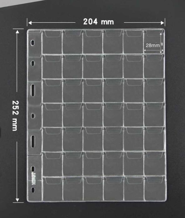 Листи для МОНЕТ в Альбом