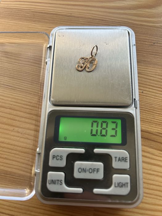 Золотий кулон "Ю", 585 проба