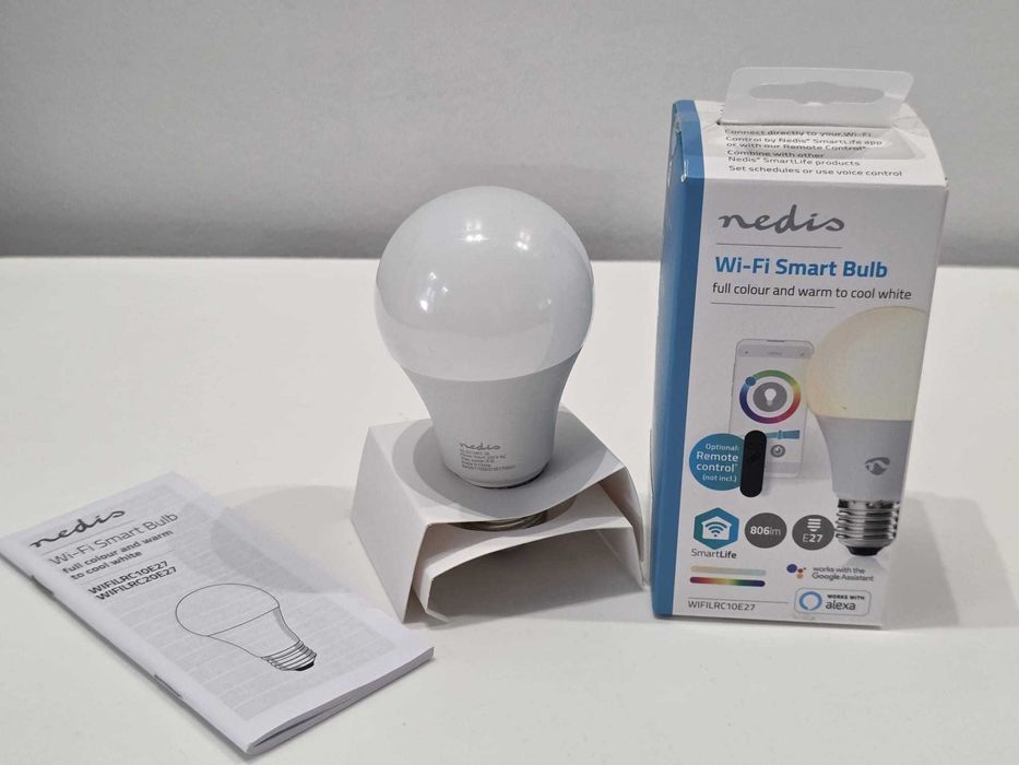 Lâmpada LED Inteligente Nedis E27 RGB + Wi-Fi - Multicolor - NOVOS e SELADOS