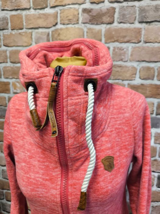 Naketano bluza polarowa ze stójką różowy melanż XS