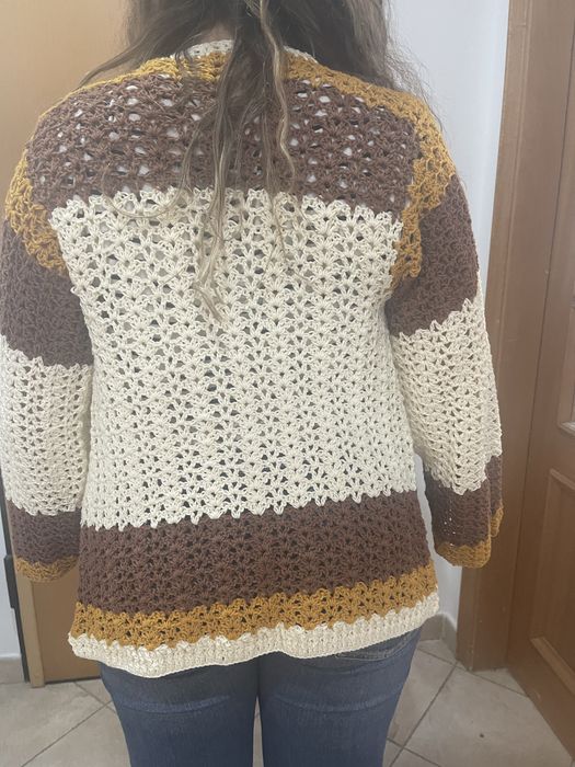 Casaco em croche meia estacão