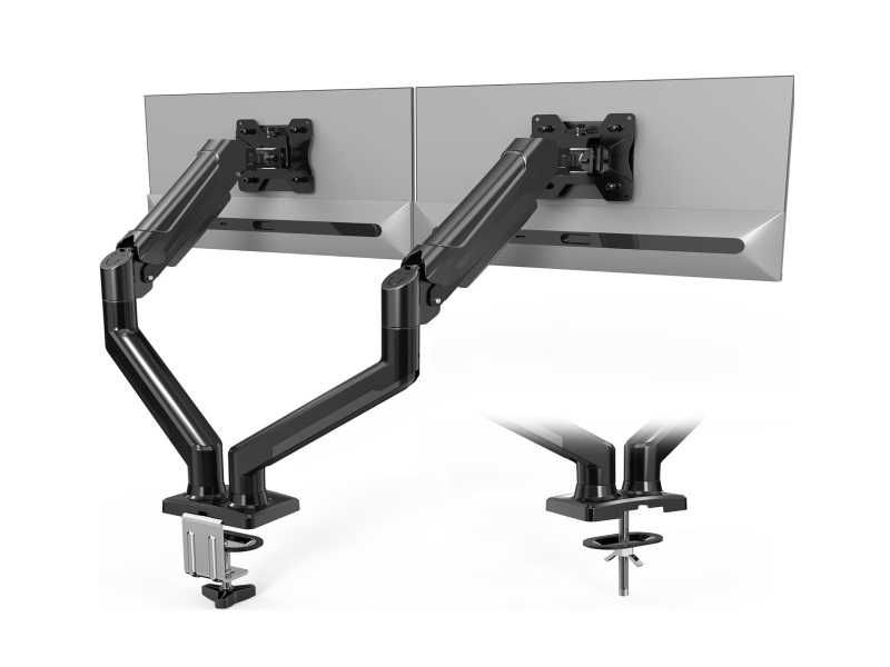 Podwójny Uchwyt BONTEC do Monitorów 13-32", Ergonomiczny, Obrotowy