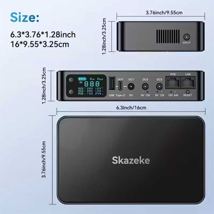 Mini-UPS Skazeke 18000mAh для роутера,інтернет без світла