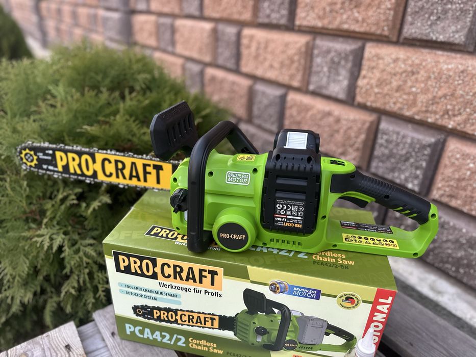 Акумуляторна пила PROCRAFT PCA 42/2 з 2 акб 20/4 та зарядкою 20/2: 5 ...