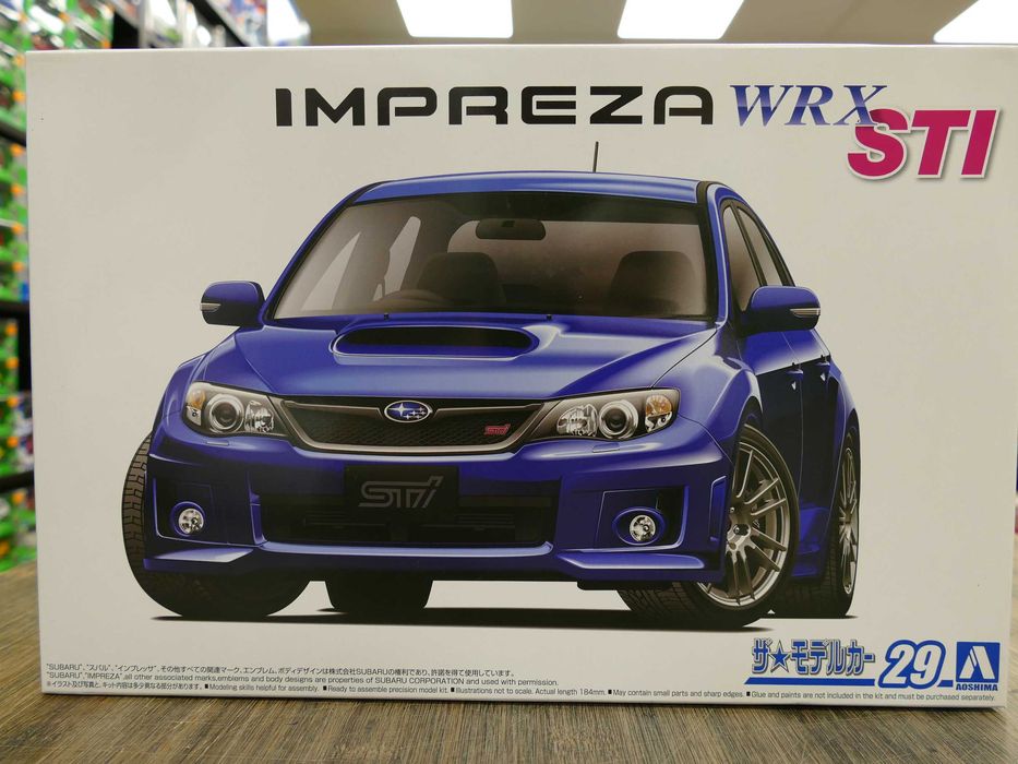 Modellino AOSHIMA 1/64 Subaru Impreza WRX STI (GDB) Option Ings, Colore Argento - Usato