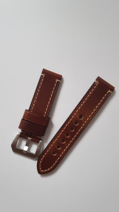 Pasek do zegarka EACHE dla mężczyzn, klasyczny, 22 mm, skórzany, wosko