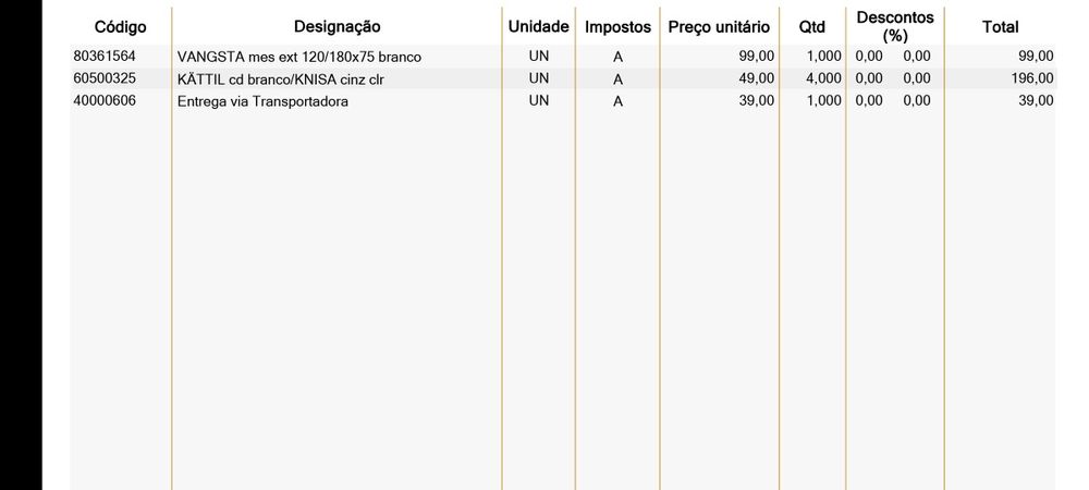 Mesa vangstad + 4 cadeiras kattil