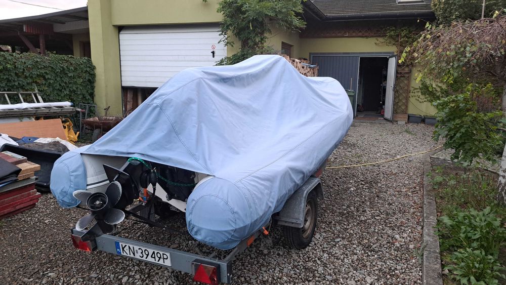 Łódż motorowa rib po generalnym remoncie silnik yamacha, przyczepa