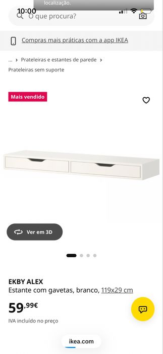 Estante gavetas Ikea Ekby Alex