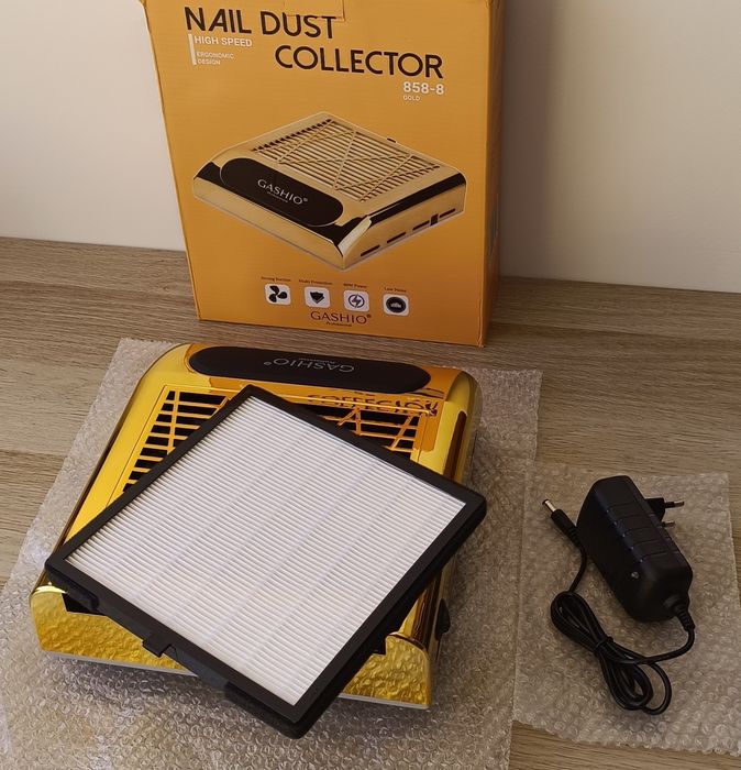 Aspirador profissional de pó para unhas  com filtro HEPA 80 W Dourado