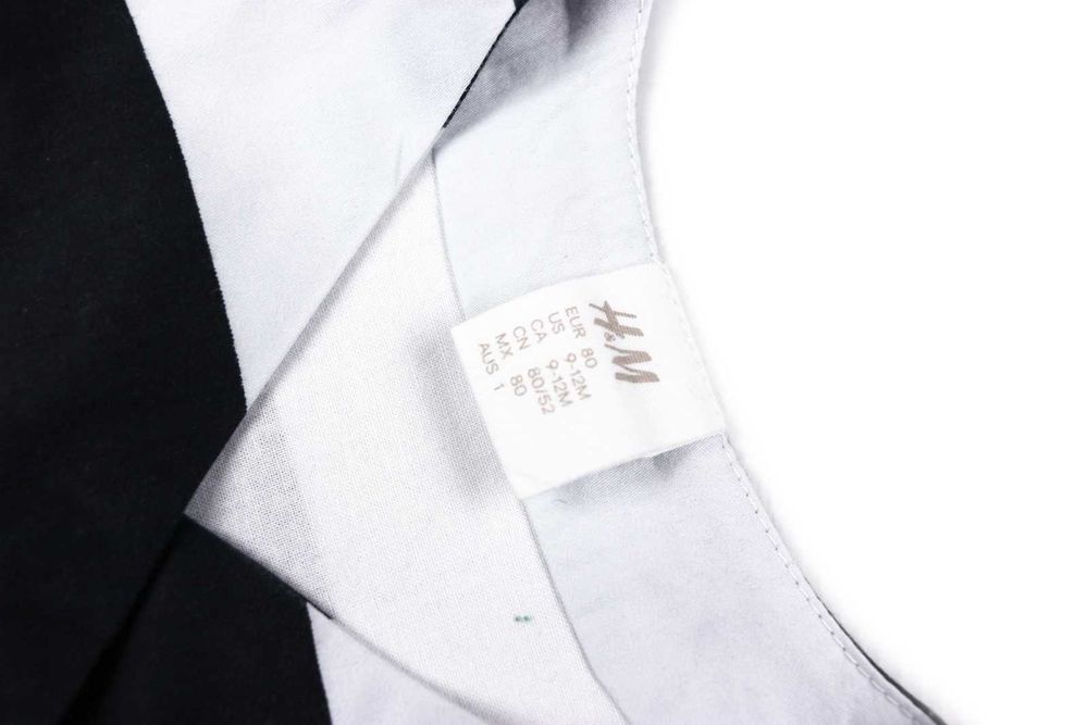 H&M stercząca sukienka kopertowa pasy 80 cm