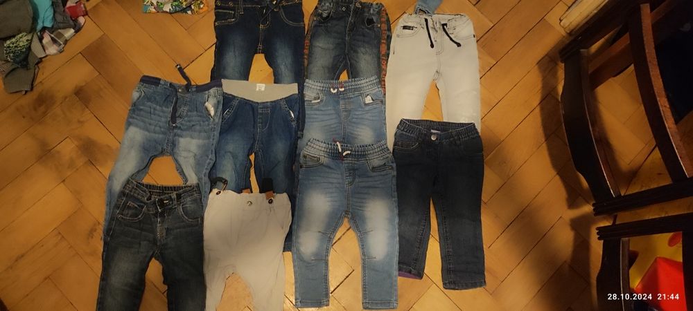 10x jeansy dżinsy spodnie 86