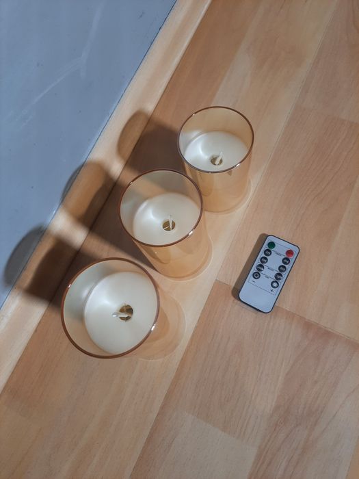 Świeczki świece ozdobne dekoracyjne Led 3szt