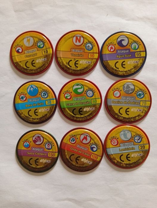 Tazos Pokémon Metálicos Originais