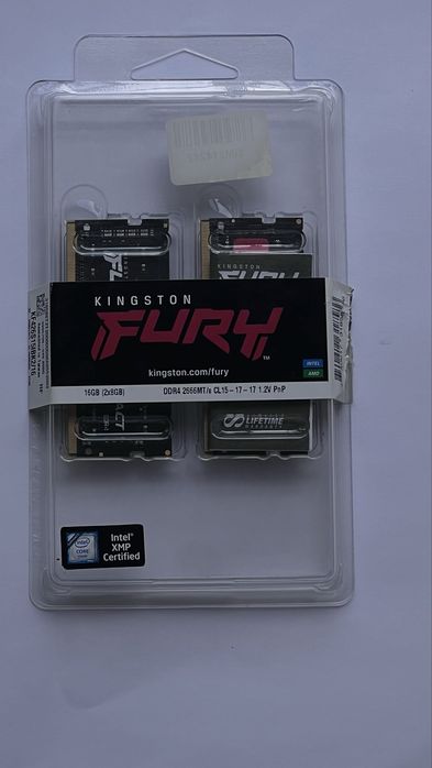 Kingston Fury DDR4 2666мг 16GB 2x8gb