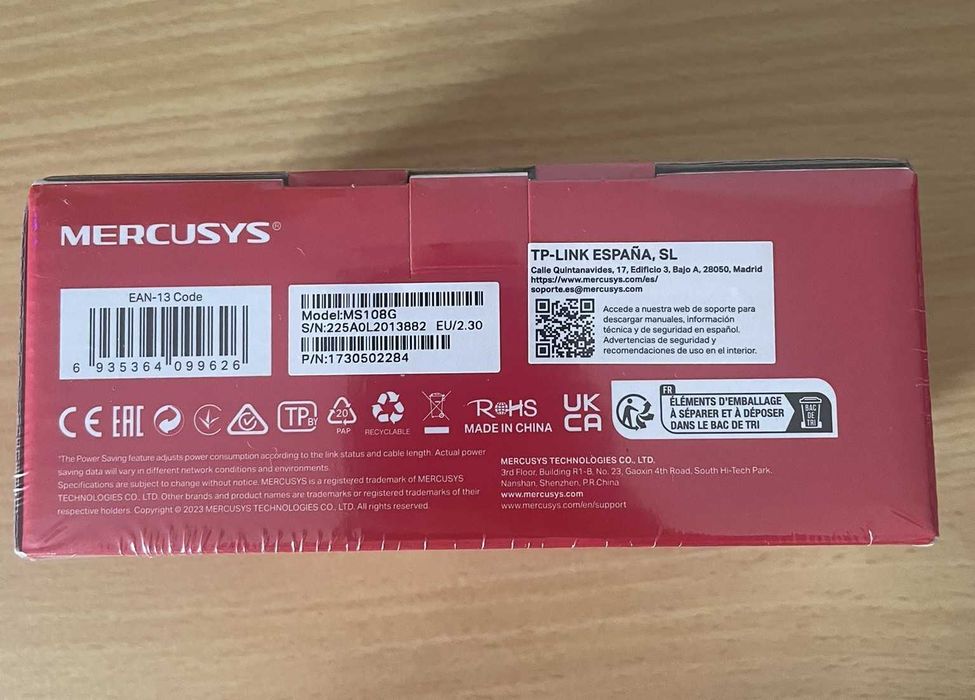 Mercusys MS108G — Switch Gigabit de 8 Portas