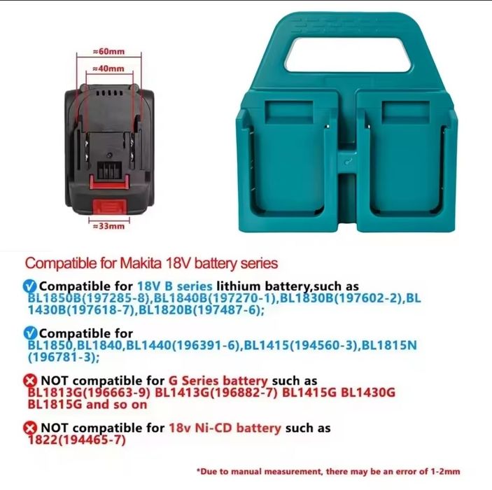 Baterias de Lítio de 2Ah a 12Ah com Encaixe Makita