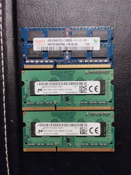 Memórias RAM Portátil 4GB DDR3 / DDR3L 1600 e 1866Mhz