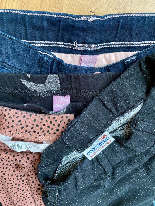 Komplet spodnie legginsy 4 szt 110cm dziewczynka Coccodrillo