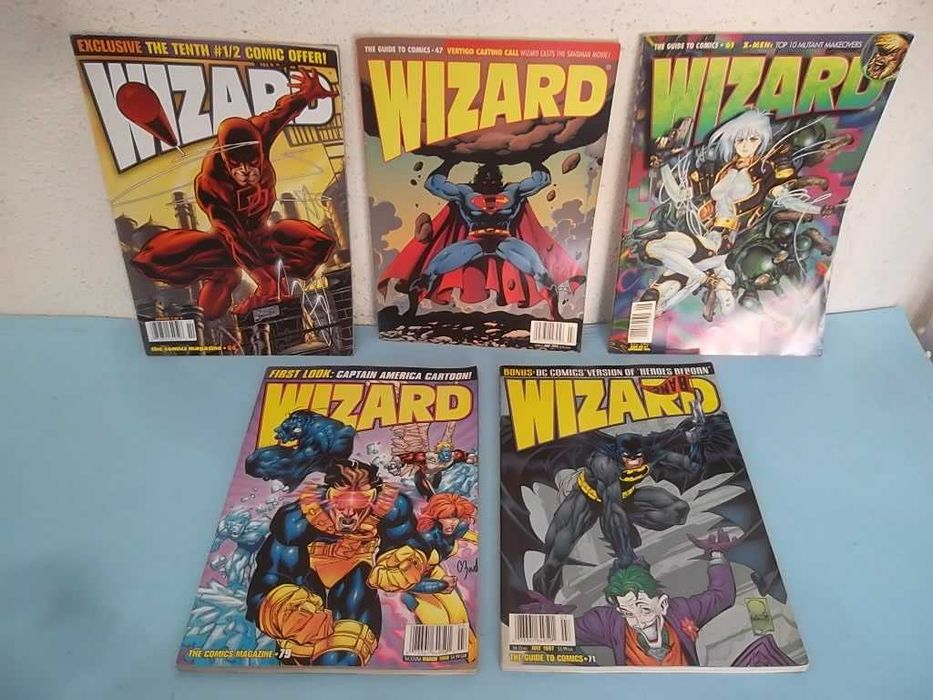 Revista WIZARD americana. Lote com 30 exemplares com os POSTERS