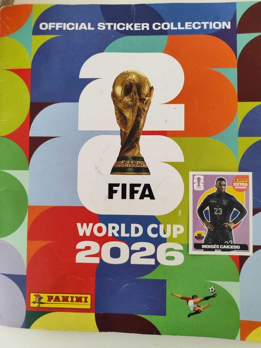 Troca cromos mundial 2026 panini + Extra sticker Moises Caicedo