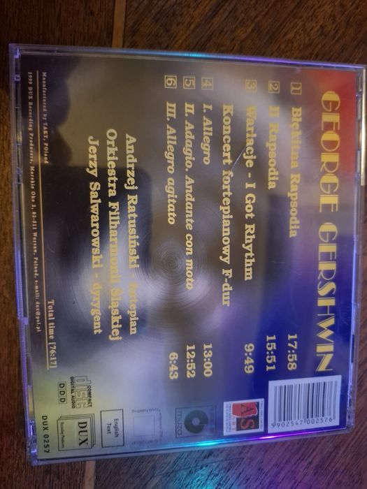 CD G.Gershwin /Orkiestra FŚ dyr.J. Salwarowski/ 1999 DUX/ PN Muza