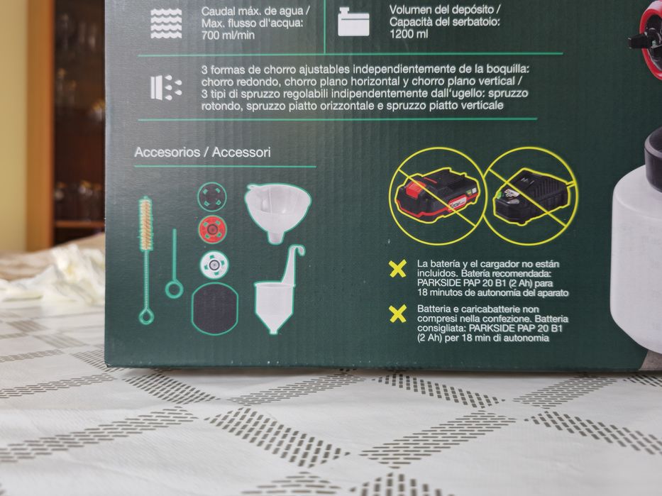 Pestola de pintura 20v parkside