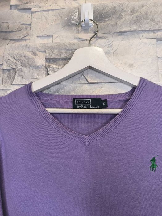 Sweter Polo Ralph Lauren Serek Fioletowy Logo Basic