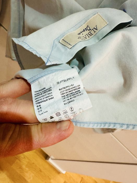 Koszula Suitsupply Albiate denim 39 Italy bawełna egipska